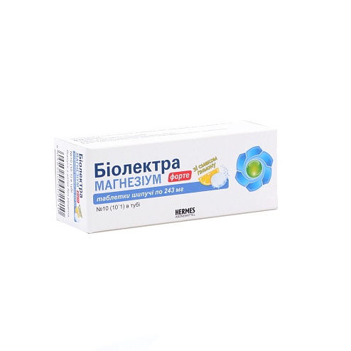 БІОЛЕКТРА МАГНЕЗІУМ ФОРТЕ таб. шип. 243мг 10 туба