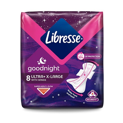 ПРОКЛАДКИ LIBRESSE ULTRA GOODNIGHT X-large 8