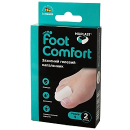 MILPLAST FOOT COMFORT напальчник гелевий захисний р.S 2