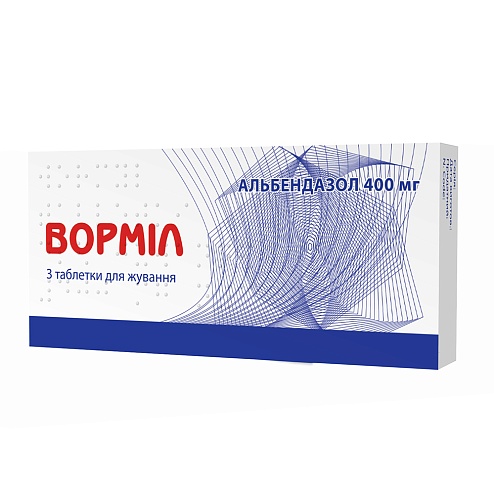 ВОРМІЛ таб. жувальні 400мг 3