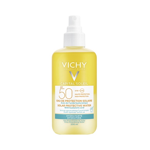 VICHY КАПІТАЛЬ СОЛЕЙ спрей водний 2-хфазний з гіалуроновою к-тою для тіла SPF50 200мл