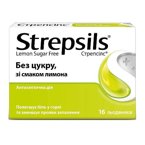 СТРЕПСІЛС б/цукру з лимон. смак таб. 16
