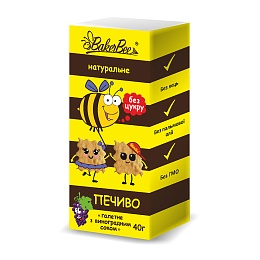 BAKERBEE печиво галетне з виноградним соком 40г