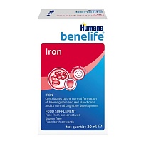 HUMANA Benelife Бісгліцинат заліза краплі 20мл 0+