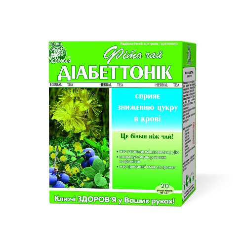 ФІТОЧАЙ 62 ДІАБЕТОНІК 1,5 г 20