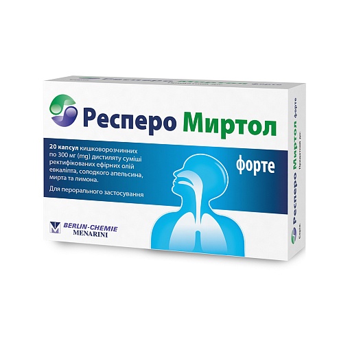 РЕСПЕРО МІРТОЛ ФОРТЕ капс. 300мг 20