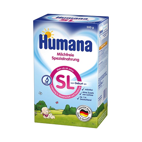 HUMANA SL суміш Expert безмолочна соєва 500г 0+
