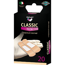 ЛЕЙКОПЛАСТИР MILPLAST classic тілесний 7х2см 20