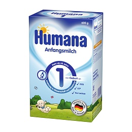 HUMANA 1 суміш 600г 0+