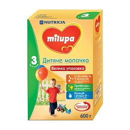 MILUPA 3 суміш молочна 600г 12+
