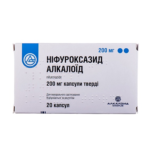 НІФУРОКСАЗИД АЛКАЛОЇД капс. 200мг 20 (10х2)