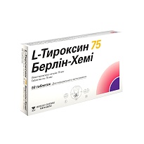 Л- ТИРОКСИН таб. 75мкг 50 імп.