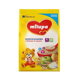 MILUPA каша молочна мультизлакова 210г яблуко, груша