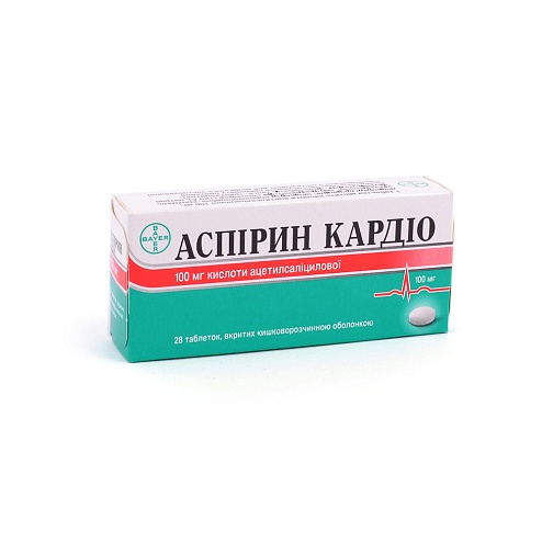АСПІРИН КАРДІО таб. 100мг 28