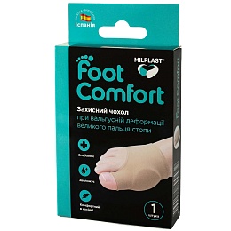 MILPLAST FOOT COMFORT чохол захисний при вальгусній деформації великого пальця стопи 1