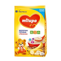 MILUPA каша молочна гречана 210г банан