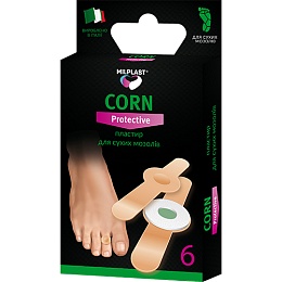 ЛЕЙКОПЛАСТИР MILPLAST PROTECTIVE мозольний для сухих мозолів 7х2см 6