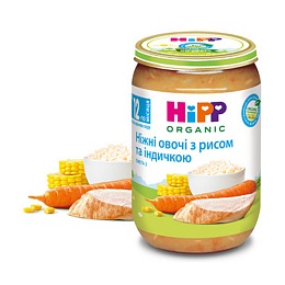 HIPP пюре мясне ІНДИЧКА з ніжними овочами 125г