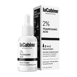 LACABINE Tranexamic Acid 2в1 крем-сироватка зволожувальна для обличчя проти пігментних плям 2% 30мл