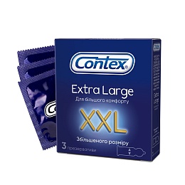 ПРЕЗЕРВАТИВ CONTEX  3 Extra Large збіл.розм.