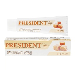 PRESIDENT BABY зубна паста 30мл 0-3р карамель