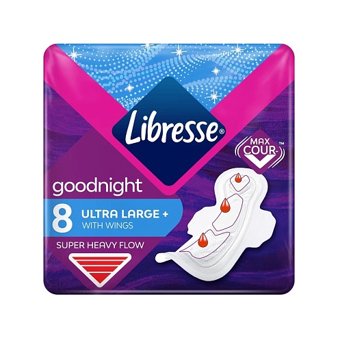 ПРОКЛАДКИ LIBRESSE ULTRA GOODNIGHT large+ 8