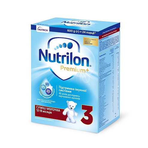 NUTRILON 3 PREMIUM+ 600г 12-18м.