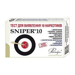 ТЕСТ SNIPER д/діагн. 10 НАРКОТИКІВ