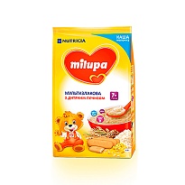 MILUPA каша молочна мультизлакова 210г печиво