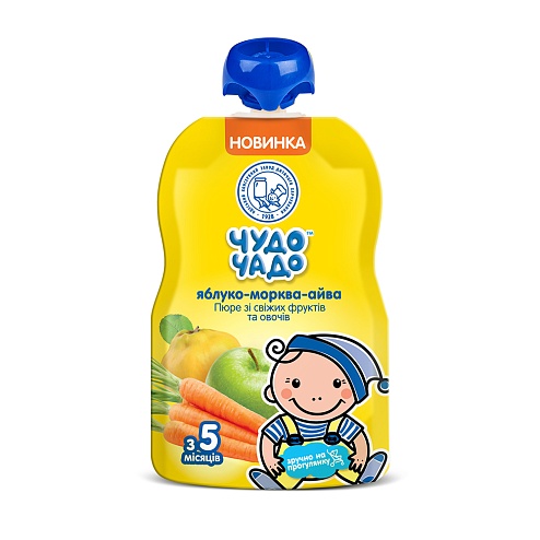 ЧУДО-ЧАДО пюре яблуко-морква-айва 90г
