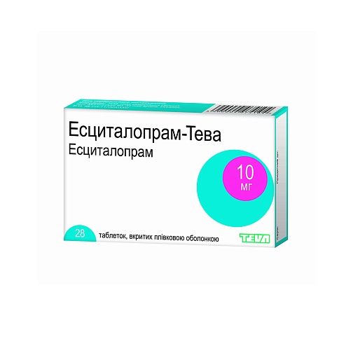 ЕСЦИТАЛОПРАМ-ТЕВА таб. 10мг 28 (14х2)