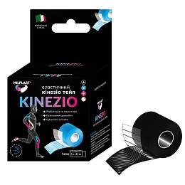 ЛЕЙКОПЛАСТИР MILPLAST Кінезіо тейп 5смх5м чорний