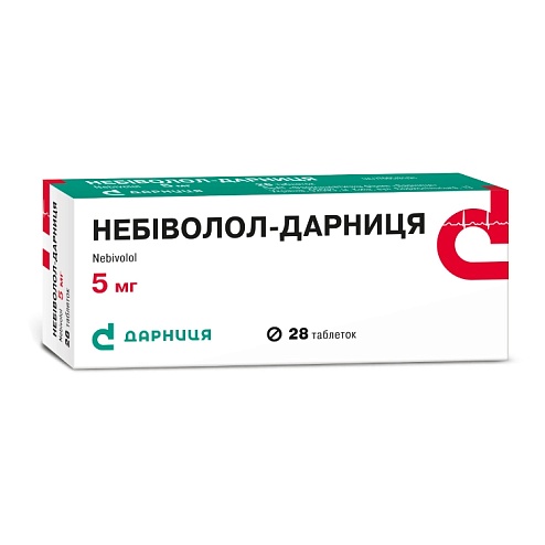 НЕБІВОЛОЛ-ДАРНИЦЯ таб. 5мг 28 (14х2)