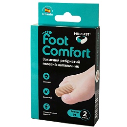 MILPLAST FOOT COMFORT напальчник гелевий захисний ребристий р.M 2