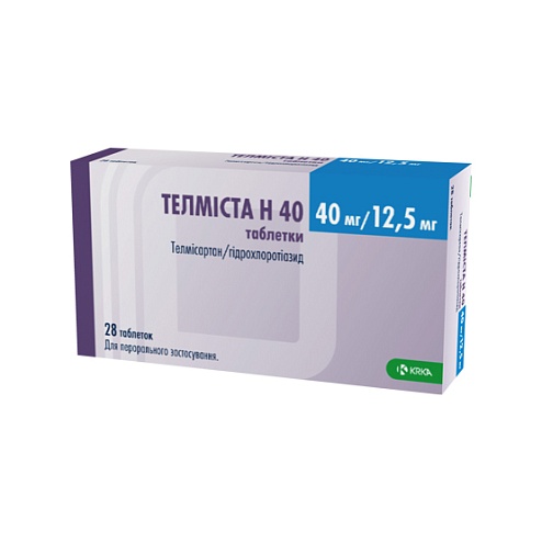 ТЕЛМІСТА H 40 таб. 40 мг/12.5 мг 28 (7х4)