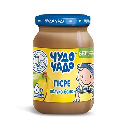 ЧУДО-ЧАДО пюре яблуко-банан б/цукру 170г