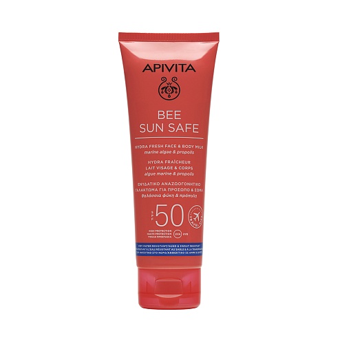 APIVITA BEE SUN SAFE молочко для обличчя та тіла SPF50 200мл